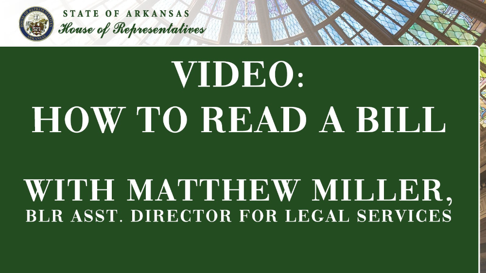 How To Read a Bill  with Matthew Miller 